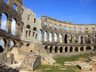 římský amfiteátr Pula dovolená na kole 2026 Istrie