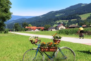 ozdobené kolo cyklozájezd Slovinsko termály Dobrna