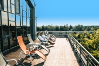 vyhlídková terasa hotel s polopenzí Maďarsko Lenti termály 2026