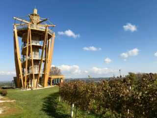 dřevěná rozhledna cyklodovolená Maďarsko Lenti termály 2026